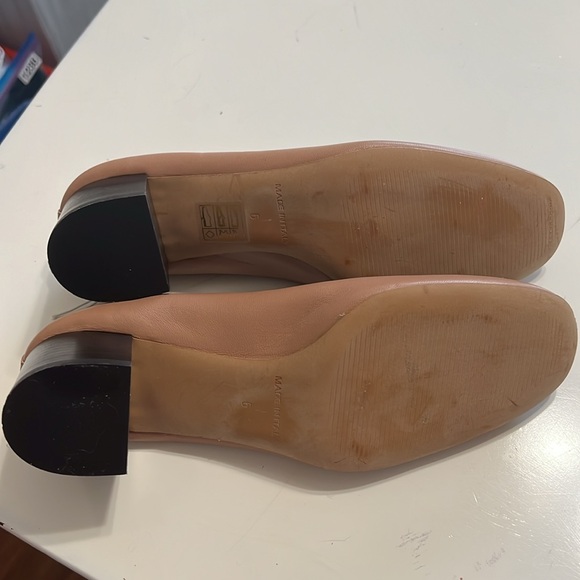 Everlane Italian Leather Day Heels Stacked Heel Tan Size 6 - Picture 6 of 8